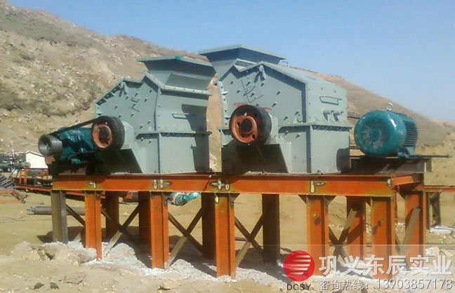 东辰锤式制砂机在宁夏中卫砂石线使用